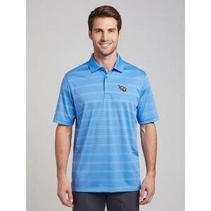 Tennessee Titans Polo Shirt Antigua Light Blue Short Sleeve Men Large 2013